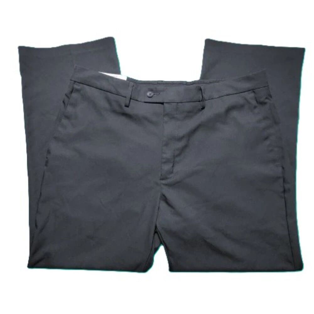 Haggar Expandomatic Dress Pants Men’s 38x29 Black Classic Fit Stretch Flat Front